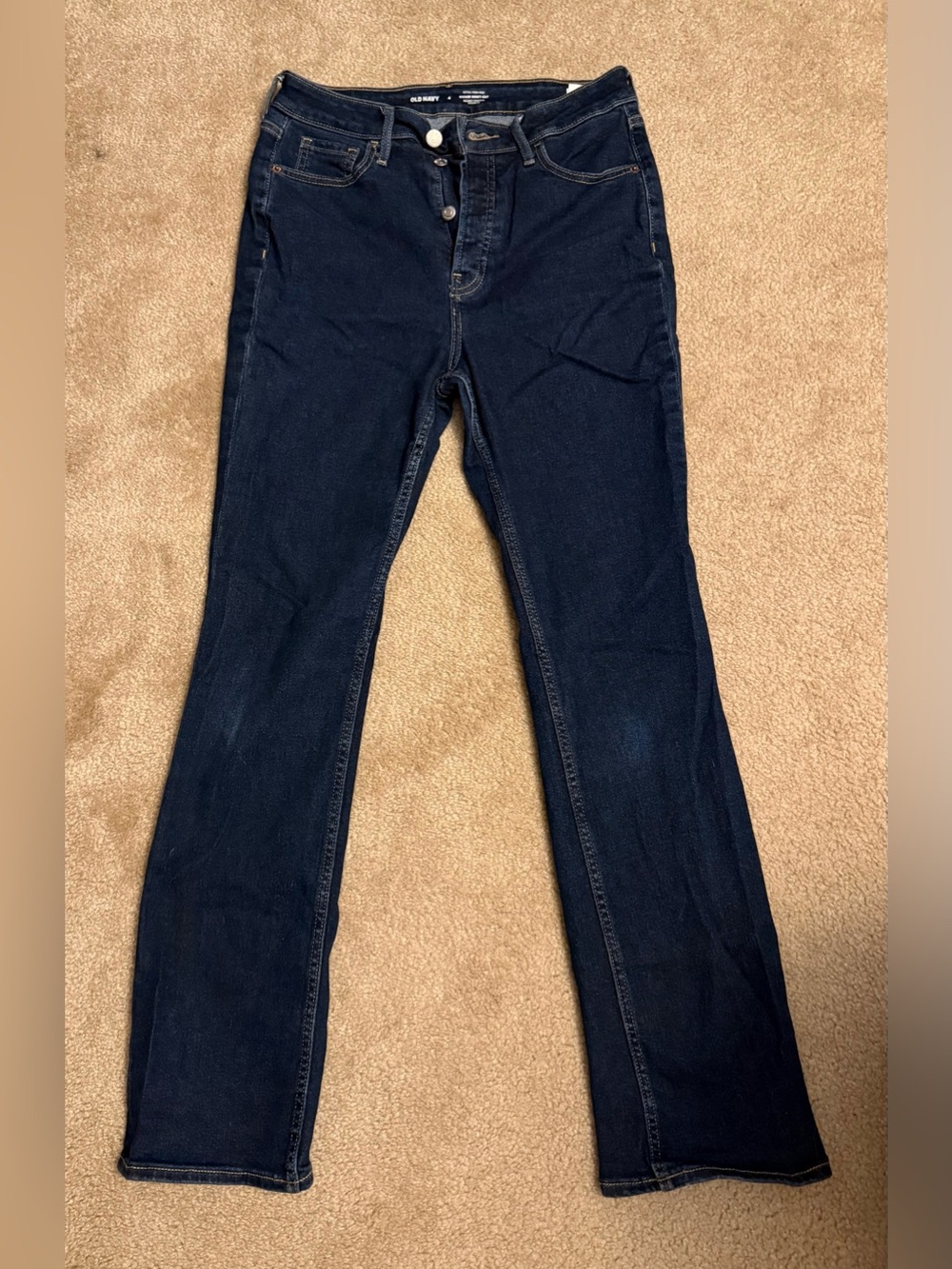 Old Navy High Wasted Dark Blue Boot Cut Jeans